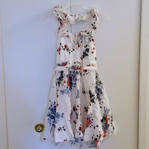 Floral Ruffle Halter Dress